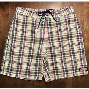 Vineyard vines pastel checkered bathing suit size 30 waist in perfect shape